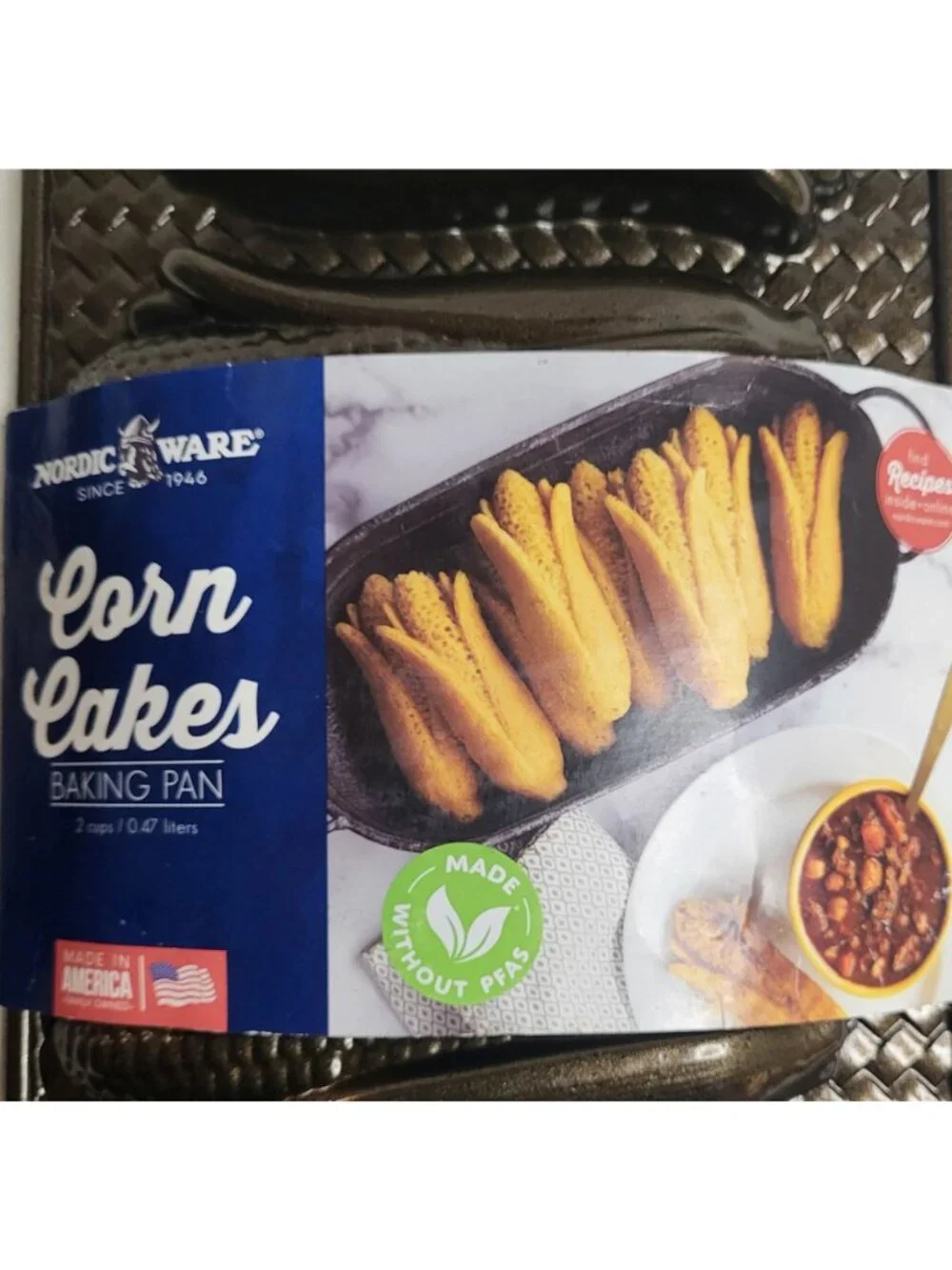 Nordic Ware Corn Cakes Baking Pan - Heavy Aluminum - Corn Sticks Cornbread